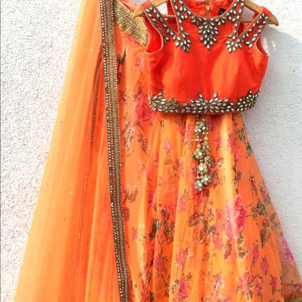 Indian Lehnga Choli with matching Dupatta